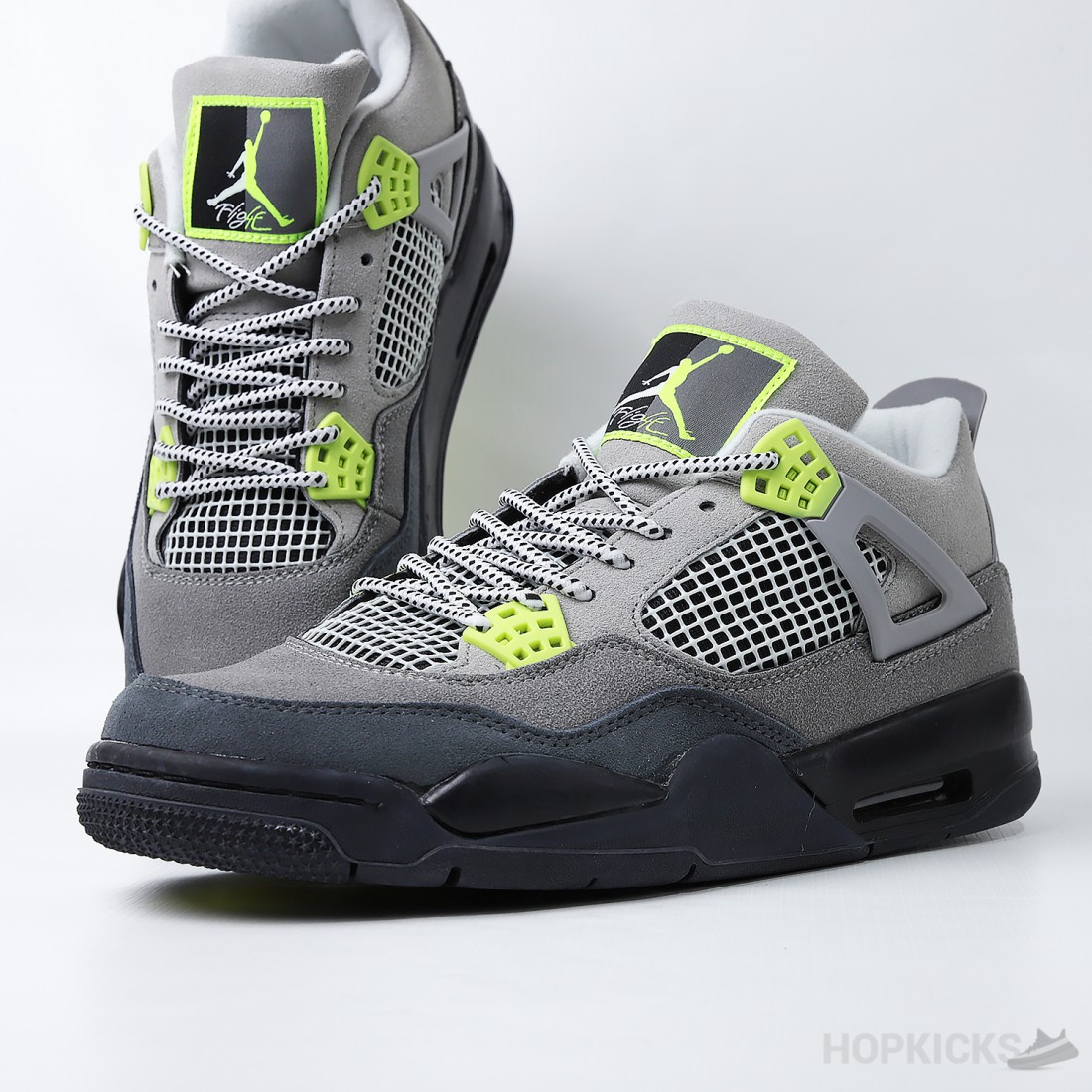 Lime green jordan 4 best sale